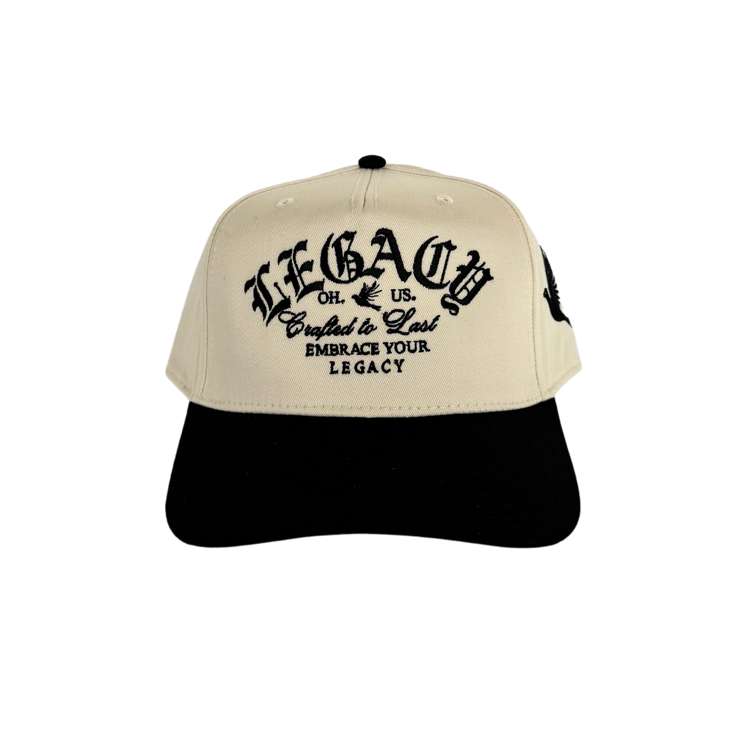 LEGACY EMBROIDERED HAT (CREAM/BLACK)